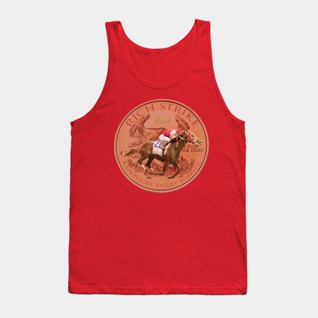 Rich Strike 2022 Kentucky Derby Winner Tank Top by Ginny Luttrell